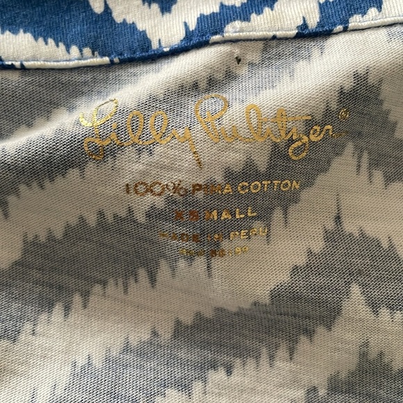 Lilly Pulitzer Rossmore Indigo Zebron Pima Cotton Printed Casual Dress Women XS - Picture 8 of 8